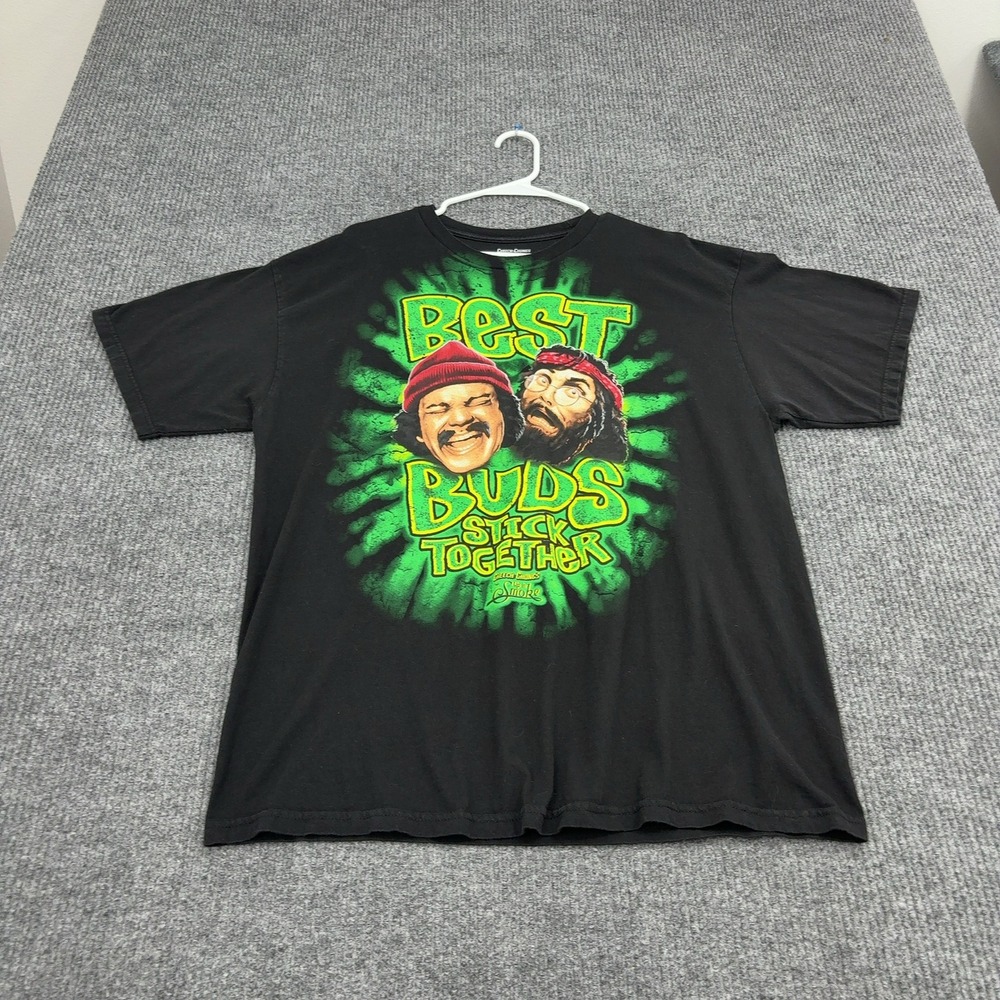 Cheech & Chong T Shirt Mens XL Black Cotton Best Buds Graphic Movie Streetwear